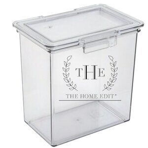 The Home Edit Medium Canister Food Storage Container Clear 4" x 6" x 6" Pantry